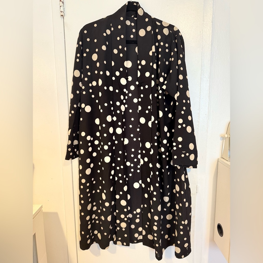 REVOLVE Black and White A-Line Bell Sleeve Coverup